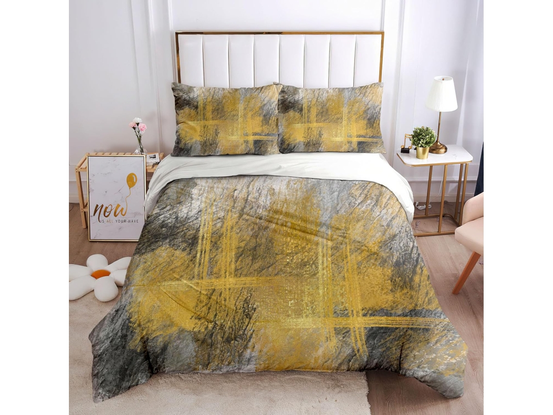 Capa de Edredom com 2 Fronhas 65x65cm em Microfibra Fronha 240x260cm,