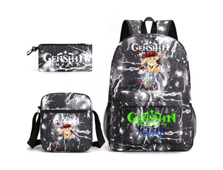 Mochila KOHREE Estudantil Yuanshen Conjunto de Três Peças