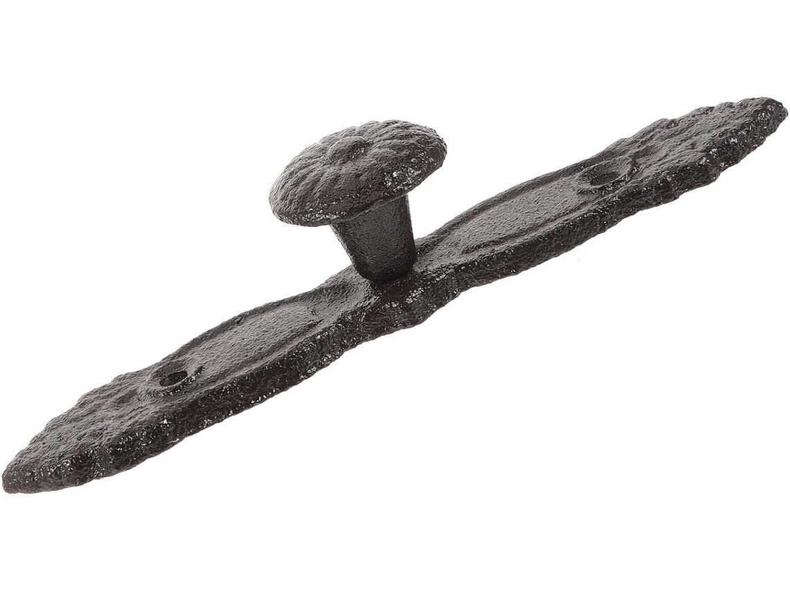 Empurrador de móveis em ferro fundido marrom estilo vintage para guarda-roupas e gavetas.