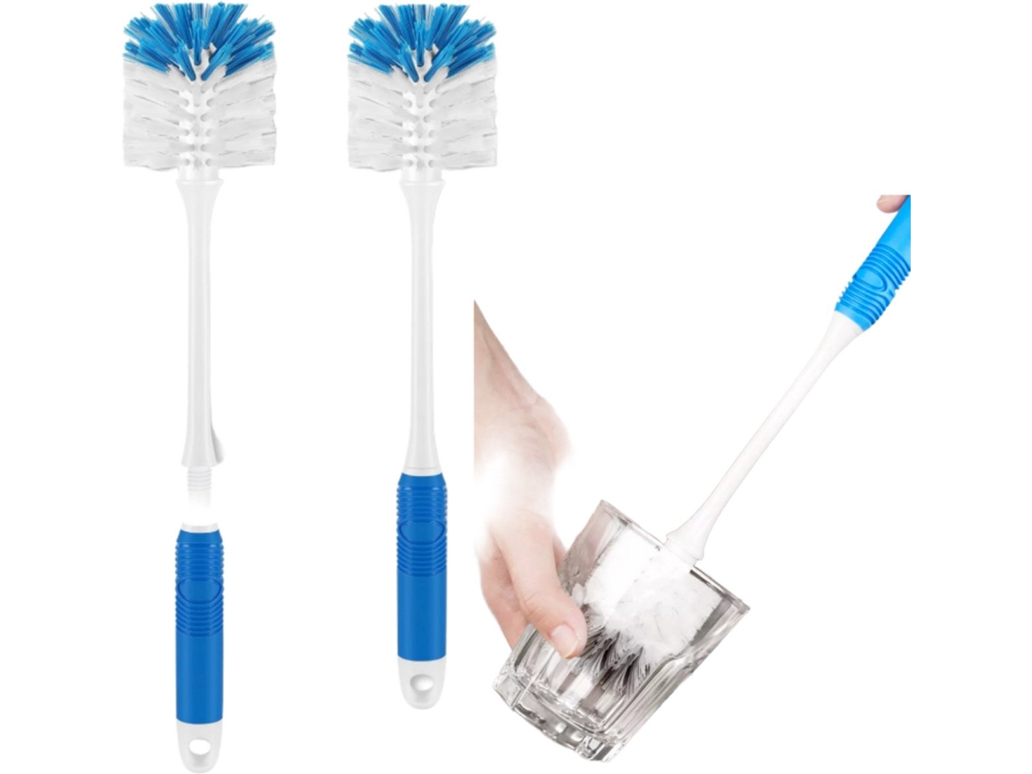 Escova Para Garrafas, Escova De Limpeza Para Garrafas, Escova De Cabo Longo Com Cerdas Duplas, Adequada Para Garrafas De Água, Copos, Canecas, Garrafa