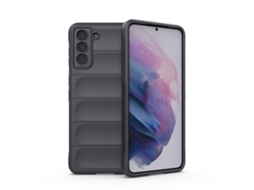 Capa Halinuia Para Samsung Galaxy S21 5g Magic Shield Tpu Flanela Cinzento Escuro