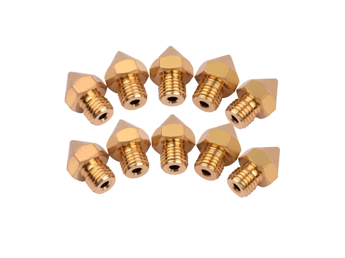 10 Bicos Extrusor Cobre 0.4mm Compatível Cr-10s Pro Impressora 3d Fio 1.75mm