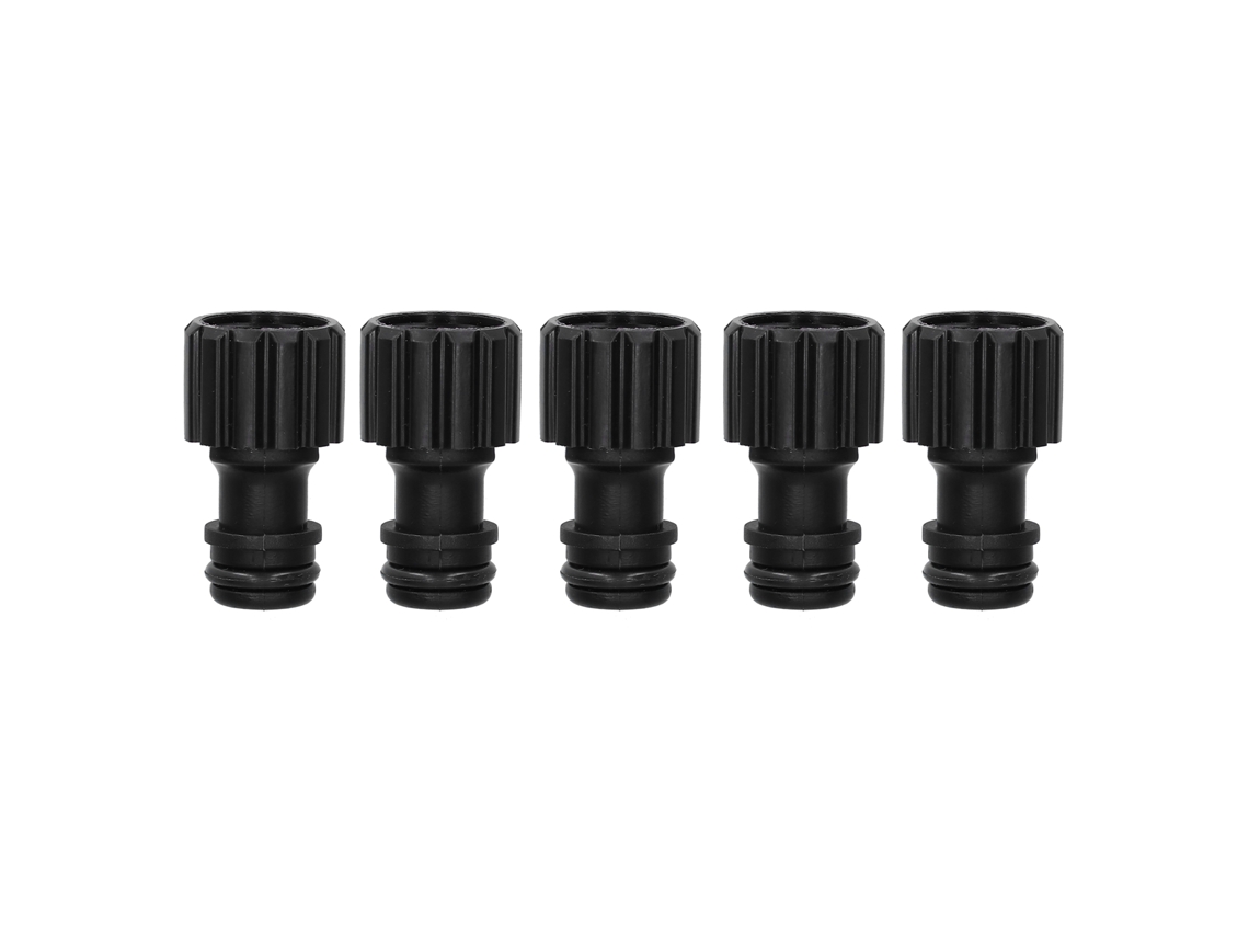 5pcs Conector Rosca Fêmea G3/8 Nipple Plástico Válvula Rápido Irrigação Jardim
