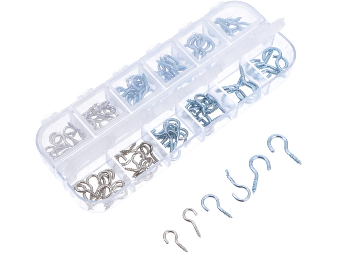 Ukcoco Conjunto De 100 Parafusos Olhal Para Ganchos Multiuso Diy Pendu