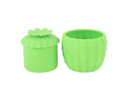 Potinho de Manteiga com Tampa Linha de Água Silicone Resistente ao Calor Verde S/MARCA