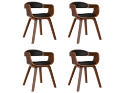 Dining Chair, Dining Chairs Vidaxl Preto Couro Artificial (n/a)