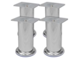 Pés Redondos Sofá 4 Pcs 120 Mm Cromado