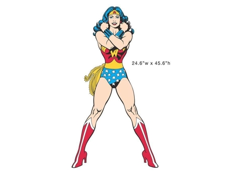 Adesivo Gigante Reposicionável Da Dc Comics Da Mulher Maravilha 45,7Cm X 101,6Cm
