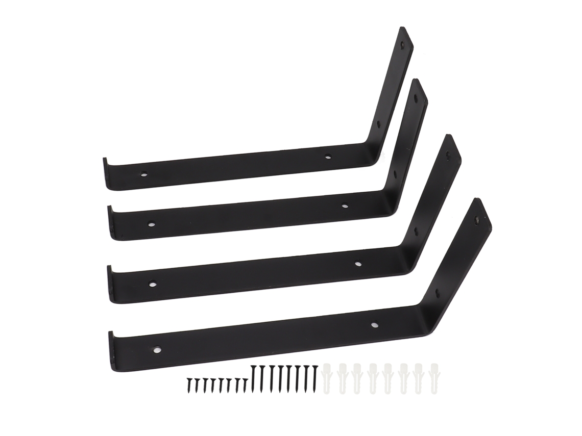 4pcs Suportes de Prateleira em L Metálicos com MARCA