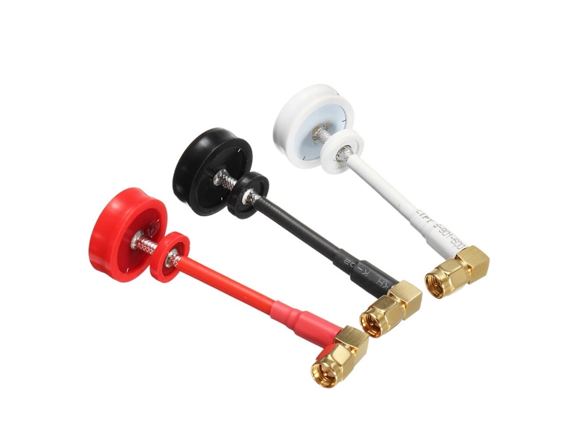Antena Realacc Pagoda Rhcp de Ângulo Reto, 5,8 Ghz, 5 Dbi, 50 W, 75 Mm, Omnidirecional, para Drones Rc, com Conector Sma Macho . MDUG (4 Peças)