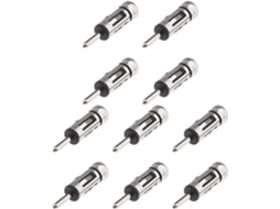 Conversor De Antena De Carro Din Macho Para Iso Fêmea, 10 Peças, Conector Para Rádio Fm, Adaptador Universal