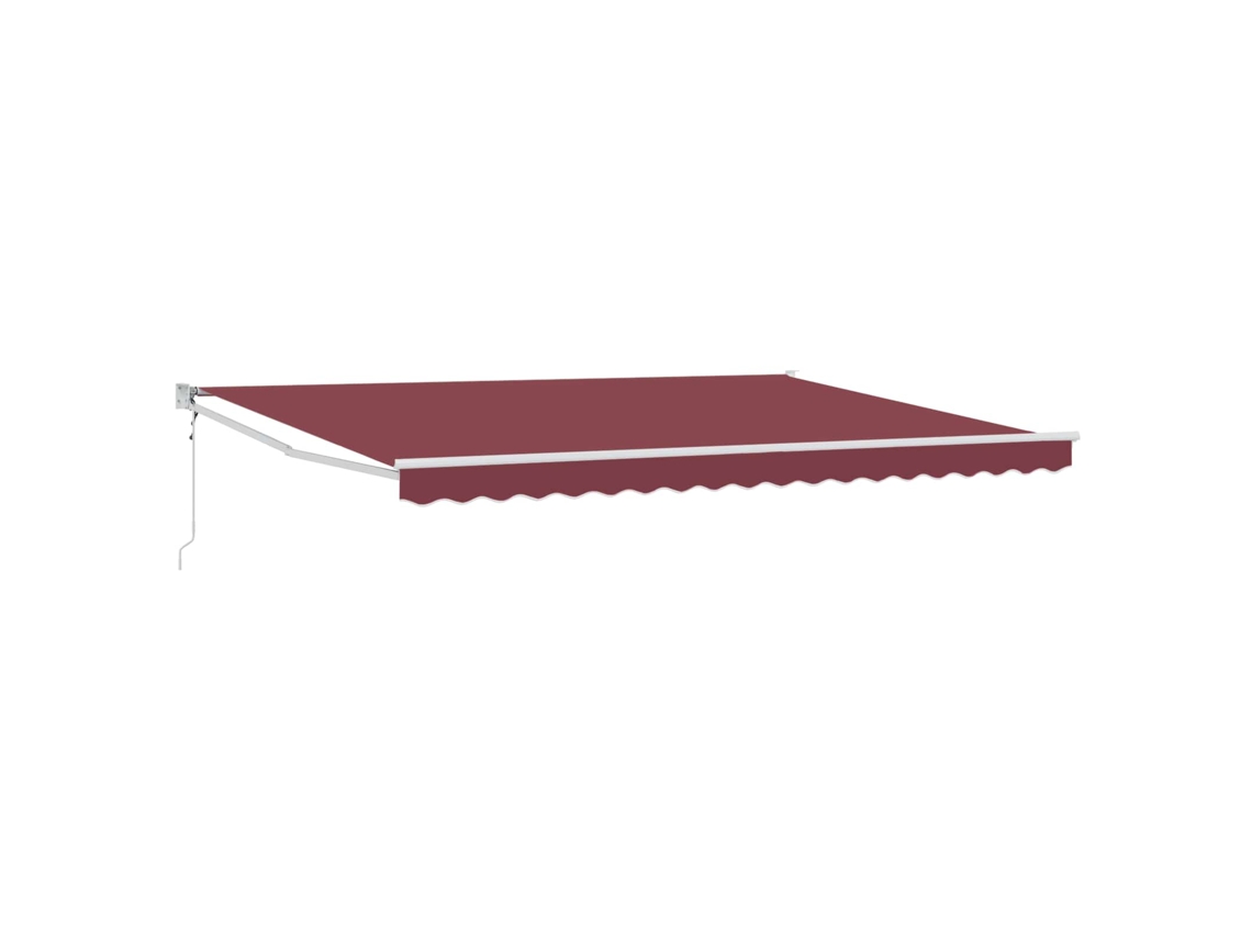 Conjunto 1 Toldo Retrátil Vidaxl Bordô Poliéster (4 X 2 M)