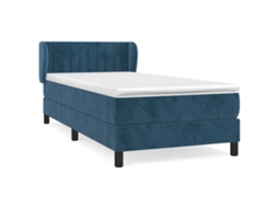 Box Spring Bed, Box Spring Beds Vidaxl Azul Veludo (90 X 190 Cm)
