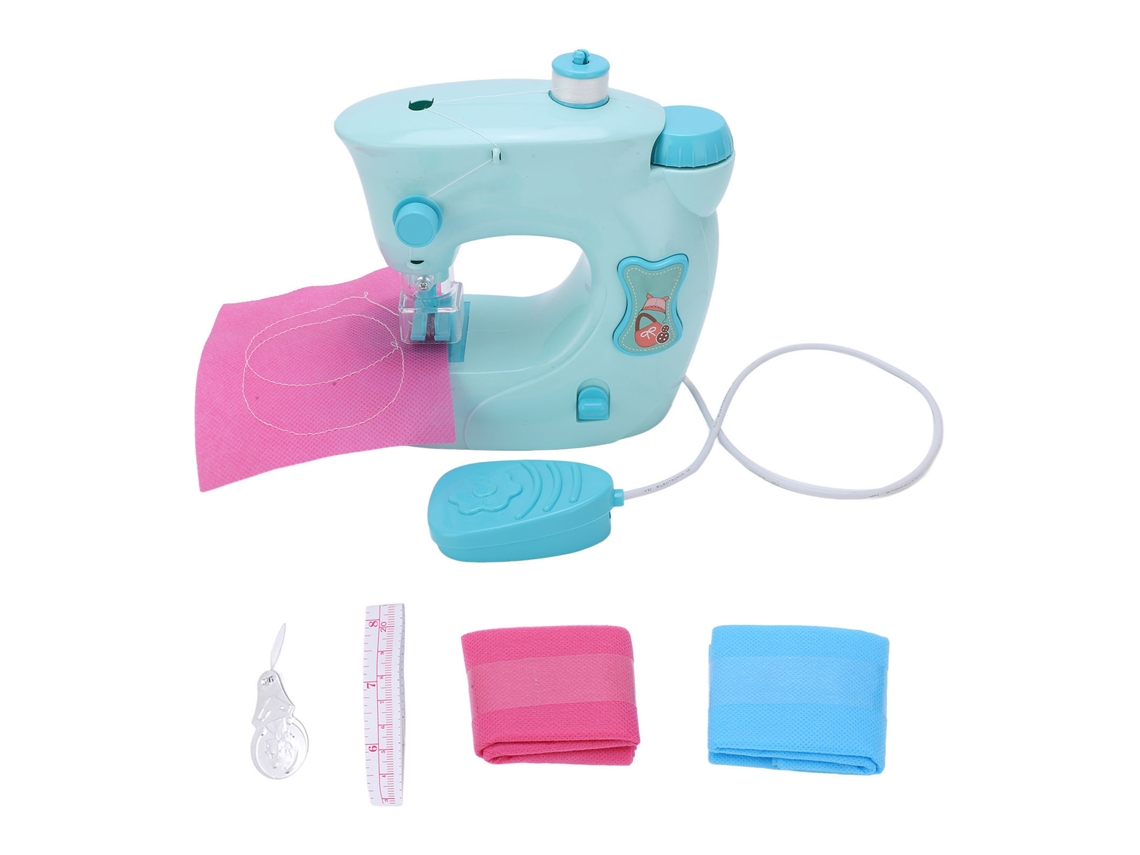 Máquina de costura mini brinquedo para crianças elétrica simulada portátil para acima de 3 anos S/MARCA