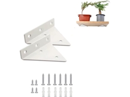 Suporte Triangular Para Prateleira, 2 Peças, Metal, Reforçado, Para Parede