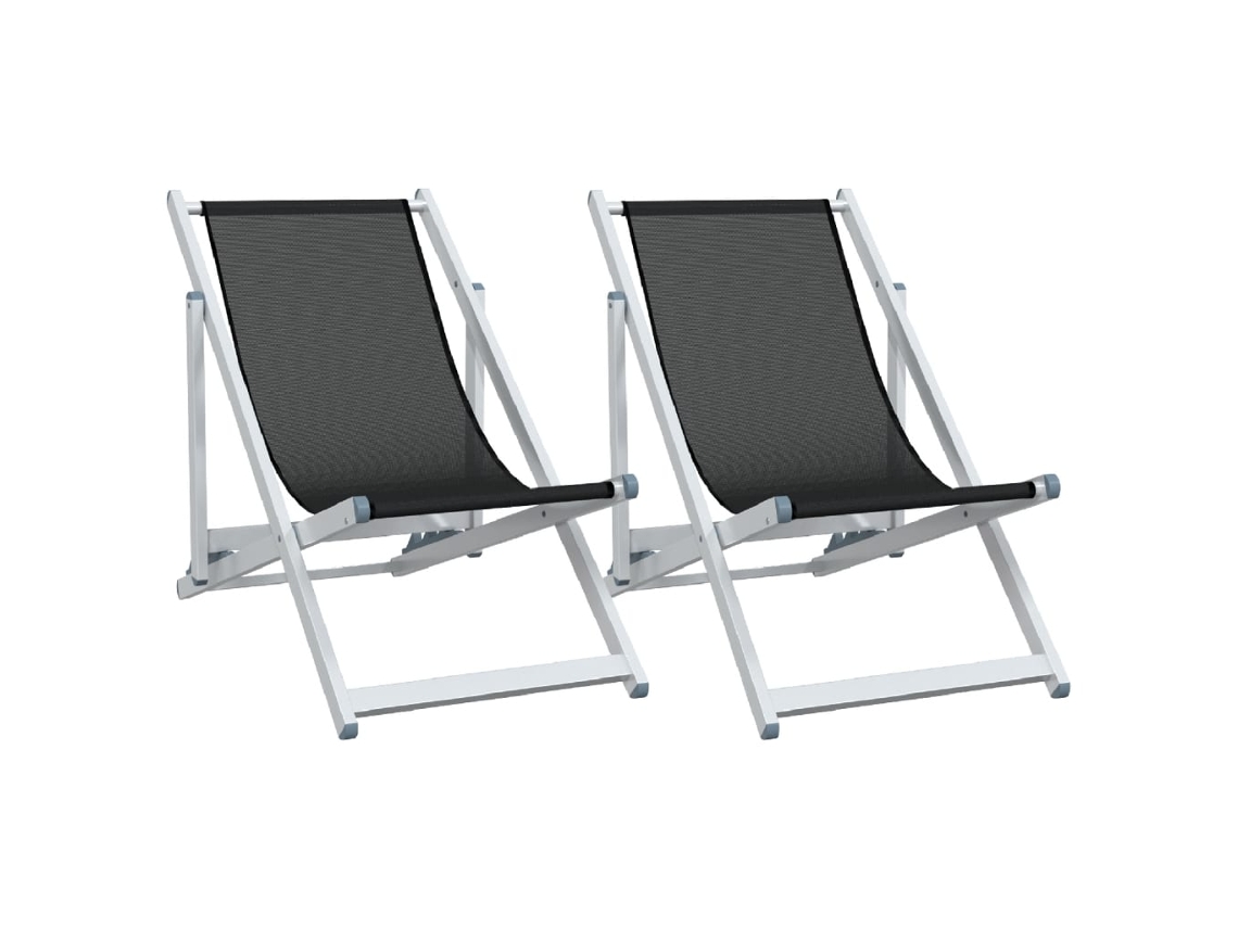 Folding Chair, Folding Chairs Vidaxl Preto Alumínio (n/a)
