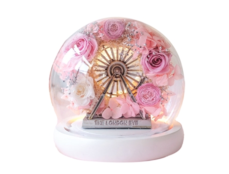 Flor de Rosa na Roda-Gigante em Cúpula de Vidro Presente para Ela Dia dos Namorados Ação de Graças Natal BAZYWTYH