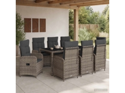 Vidaxl Conjunto De Jantar Para Exterior 9 Pcs