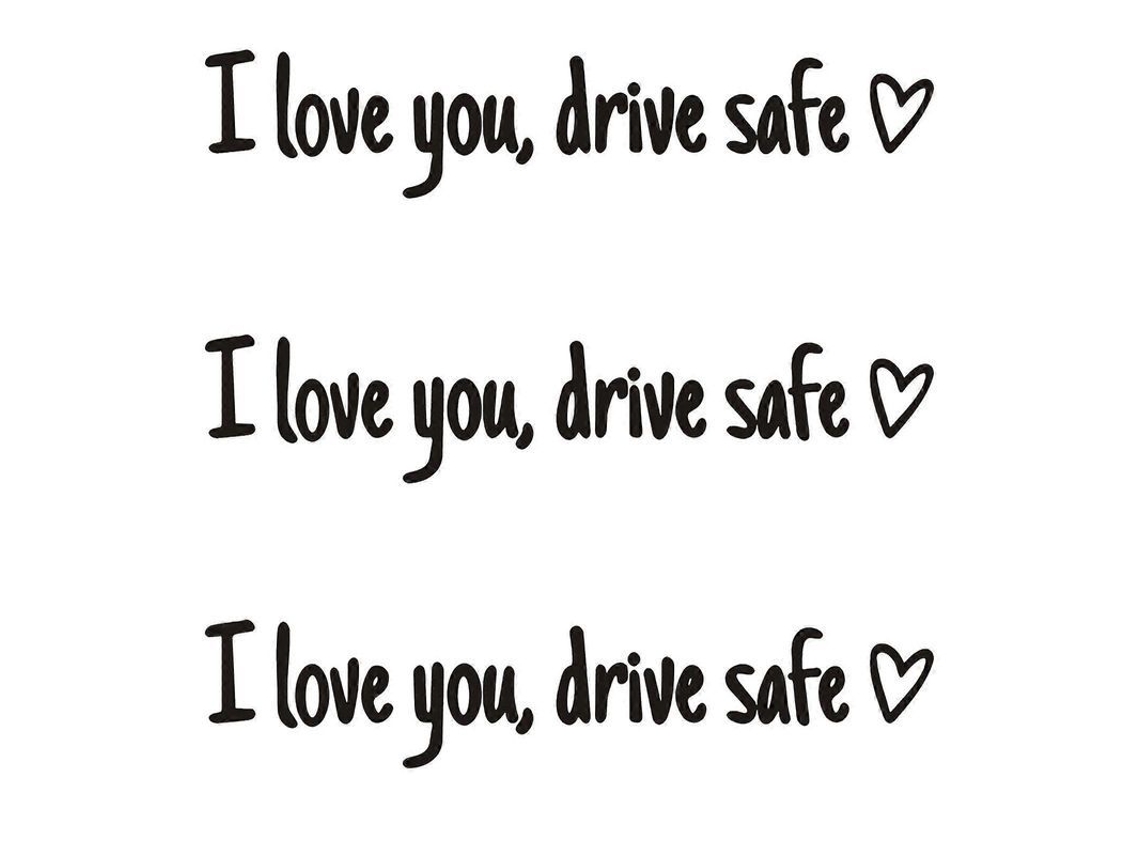 Pack 3 Autocolantes "amo te, Conduz Seguro" Retrovisor. Coração Vinil Janela. Acessório Carro Presente. CHARM