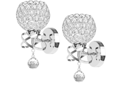 2 Pack Lámpara De Pared Moderna Cristal Para Dormitorio Pasillo Sala De Estar