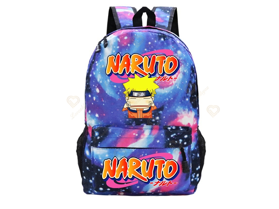 Mochila Escolar Infantil Estampada Anime Naruto Akatsuki Galaxy Slowmoose