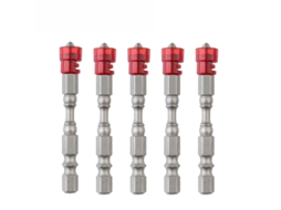 Kit de 5 pontas de chave de fenda cruzada magnética, aço S2, com alça hexagonal