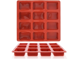 Forma De Silicone Kichvoe, 12 Cavidades Retangulares Arredondadas