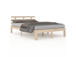 Bed Frame, Bed Frames Vidaxl Marrom Madeira (150 X 200 Cm)
