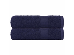 Vidaxl Toalhas Mãos Frogn 2 Pcs 50x100 Cm 360 G/m² Azul Marinho