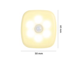 (1 Luz Quente) Luz Noturna Led Sem Fio Com Sensor De Movimento, Plugue Padrão Europeu