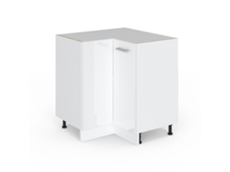Armário De Canto Universal R-line, 75.6cm Com Porta, Sem Pt, Branco Alto Brilho, Branco, Vicco