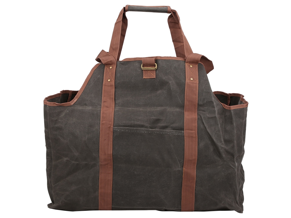 Sacola para Lenha Impermeável Grande Capacidade Cerume Úmido Lona 58,5x54cm S/MARCA