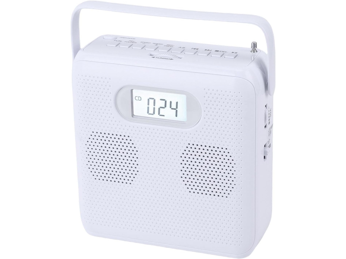 Leitor Cd Portátil Fabater, Reprodutor De Música Para Carro, Compátivel Com Usb, Aux, Mp3, Rádio Fm E