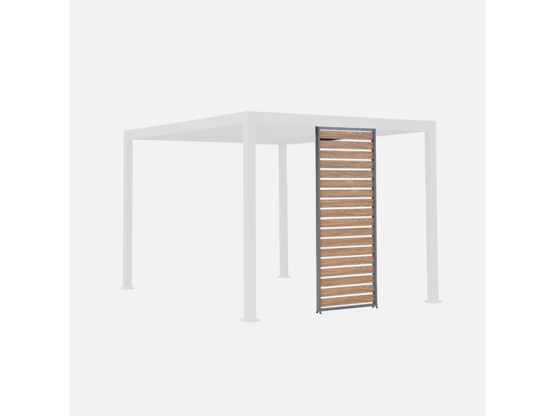 Persiana de alumínio com efeito madeira para pérgola Triomphe, 100cm, Antracite Sweeek