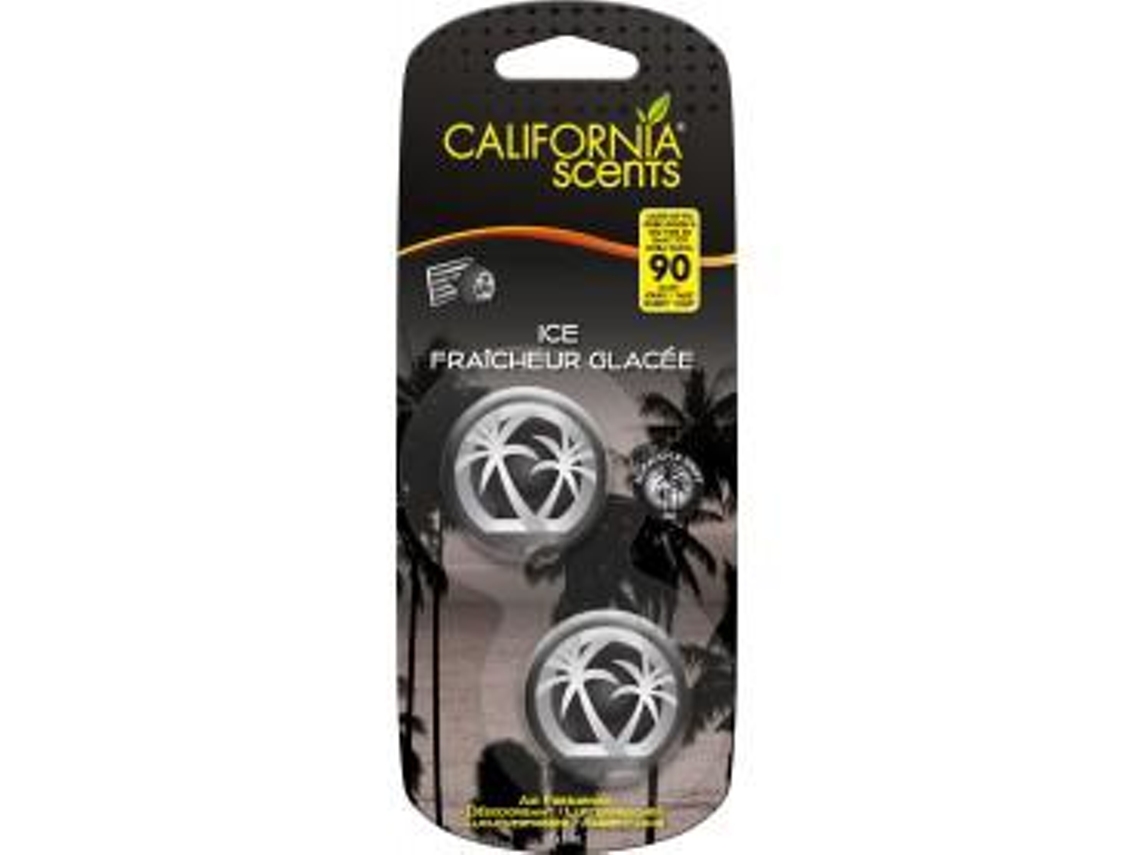 California Scents Ambientador de Coche Minidifusor Fragancia "Ice" Con Aroma de Hielo