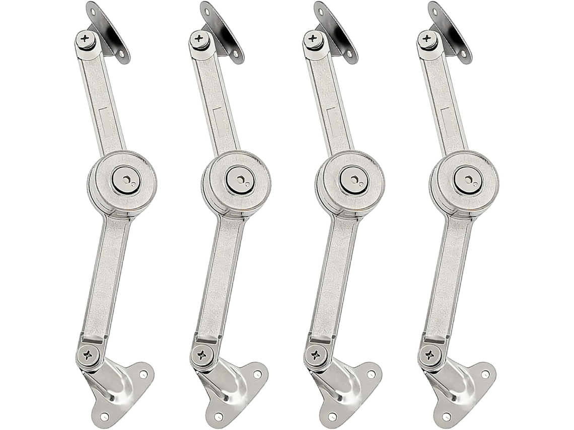 Conjunto De 4 Dobradiças Suporte Tampa Reforçadas, 20, 5cm 8, 1pol, Com Mola A Gás, Tensão Ajustável, Ajuste
