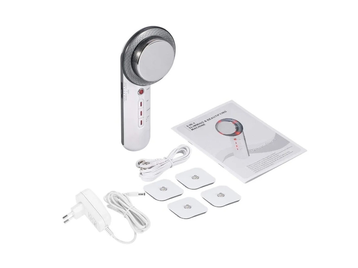 Instrumento De Beleza Ultrassónico Multifuncional Ajustável Ems Massajador Corporal Infravermelho Cavitação Ultrassónica Branco Bestvite