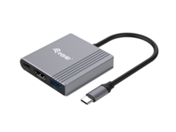133488 Adaptador gráfico USB 3840 x 2160 pixels Preto, Cinza EQUIP
