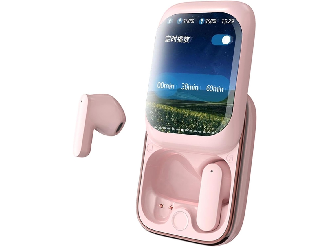 Fones De Ouvido Sem Fio Com Cancelamento Ruído E Tela Integrada
