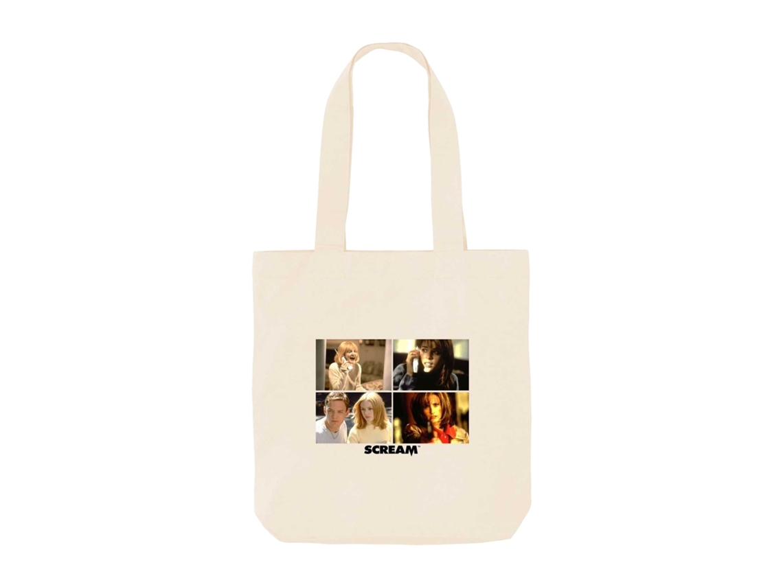Bolsa Tote Estampada com Cena do Filme Pânico tamanho Único cor Natural AQUAFORGE