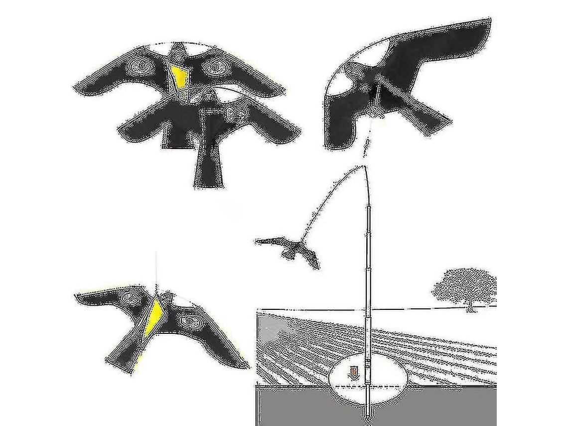 2026 cometa Halcón Repelente de Aves para Jardín Decoración de Espantapájaros Resistente Y Duradero