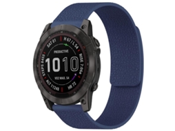 Bracelete para Garmin Fenix 8 / 7x / 6x / 5x silicone magnético textura de lichia azul meia noite XIAOMOYU (26mm)