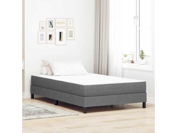 Vidaxl Colchão de Cama com Colchão Cinzento claro 120 X 190 Cm Tecido