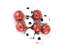 Primerox 10pcs Mini Bola de Futebol e Basquete em Resina 1:12 para Decoração de Casinha de Bonecas
