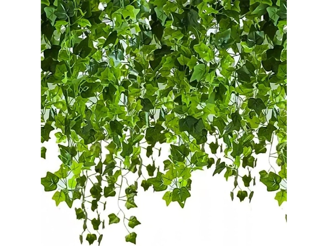 Guirlanda de Hera/folhas 25 Metros Comprimento, 2 Metros de Comprimento, Verde BRILVIBERA