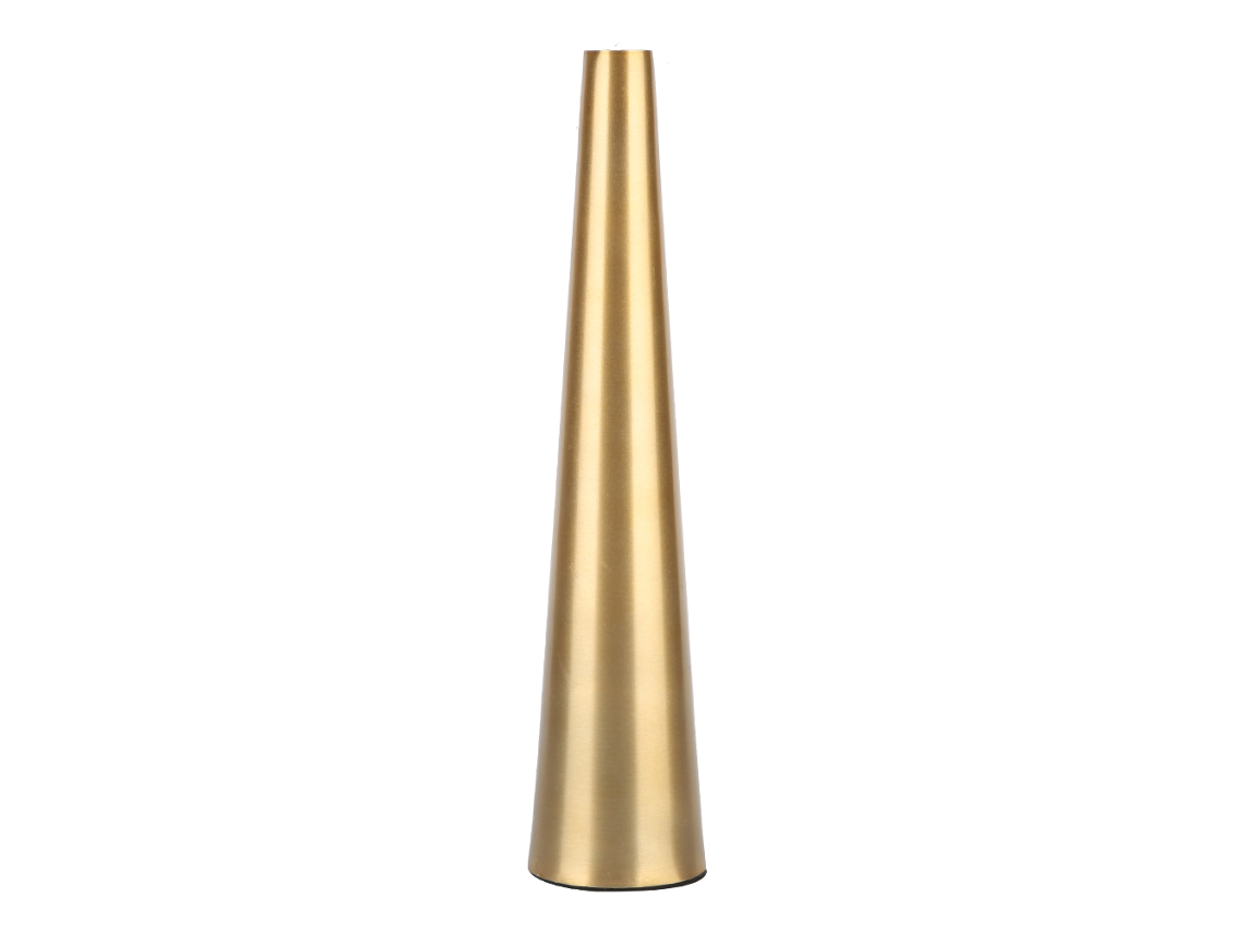 Vaso de mesa em metal com formato cônico da LAXISCREED para decoração com flores rosas LAXISCREED