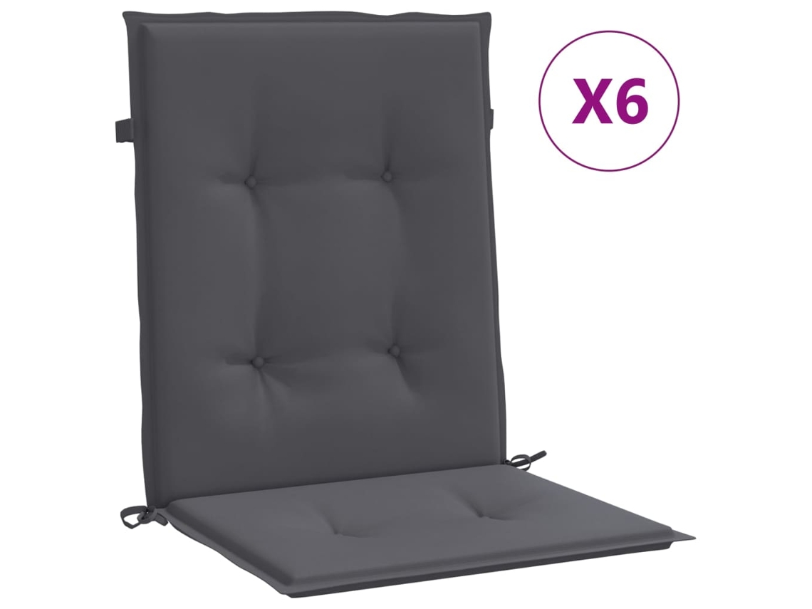 Lowback Chair Cushion, Lowback Chair Cushions Vidaxl Antracite Tecido (100 X 50 X 3 Cm)