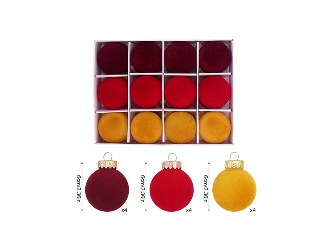 Bolas De Natal Strömten 6cm/12 Unidades, Pingentes Para Árvore De Natal, Decorações De Casa, Shopping E Férias Igvtrade