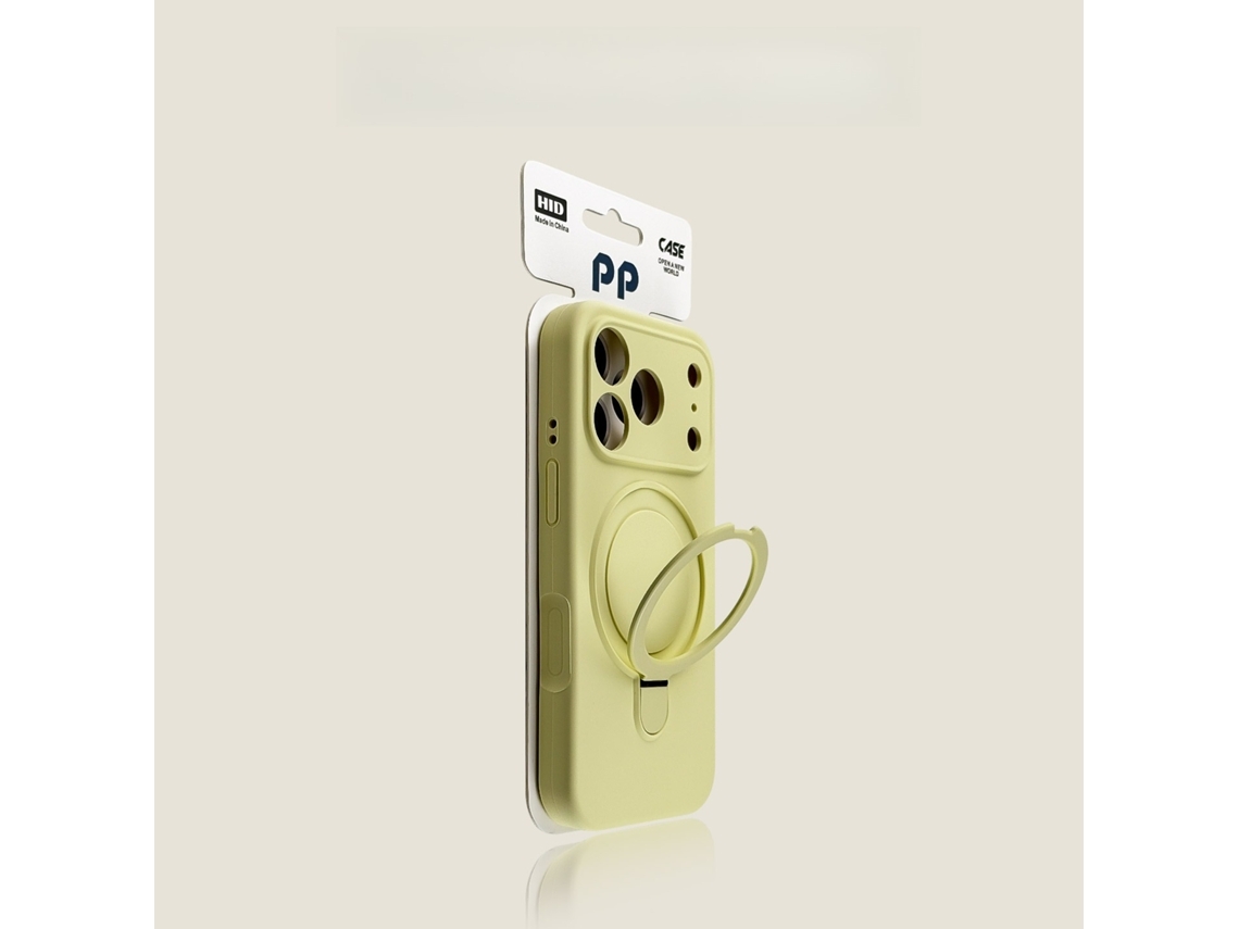 Capa Para Iphone 18 Pro Max Com Suporte Magnético , Compatível Com Magsafesilicone Verde Hibbent