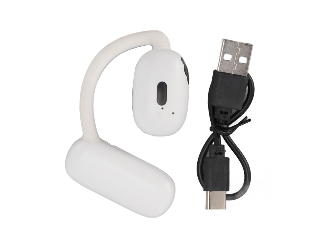 Auriculares esportivos abertos V21 Bluetooth 5.4 com carga rápida, estéreo, TPU, branco, para Android e iOS | S/MARCA